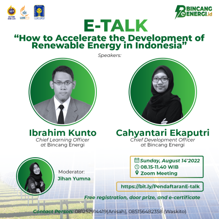 E-TALK: How to Accelerate the Development of Renewable Energy in Indonesia